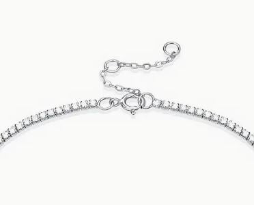 2.6g 1.5ct Moissanite Chain Bracelet, Adjustable 925 Silvery Hand Chain