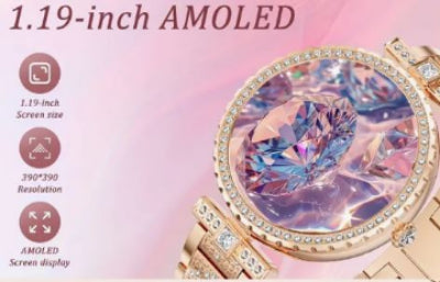 Women'S Smartwatch, 1.19-inch HD AMO LED