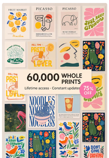 60,000 digital downloads Free shipping each month