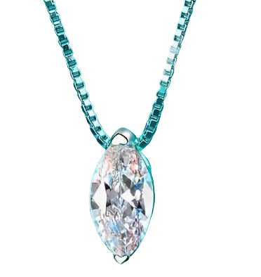 Sterling Silver Moissanite Water Drop Necklace Temperament