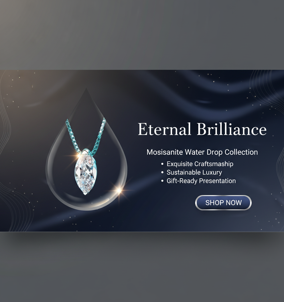 Moissanite Necklace Banner