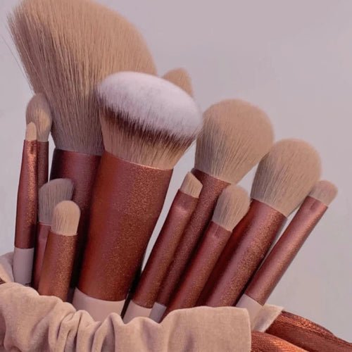 Makeup Brushes Set 13pcs Set INC Makeup Brushes Soft Packaging Bag - winterGreenbeatynzshop