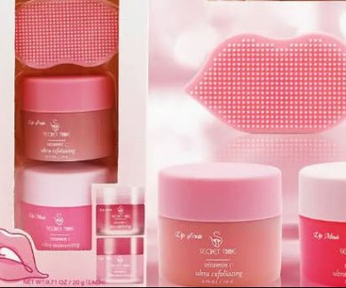 Secret Tribe Lip Care Three - Piece Set: Lip Balm,Scrub, moisturizing - winterGreenbeatynzshop