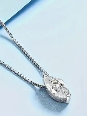 2.6g 1.5ct Moissanite Chain Sterling Silver Moissanite Water Drop Necklace Temperament - winterGreenbeatynzshop