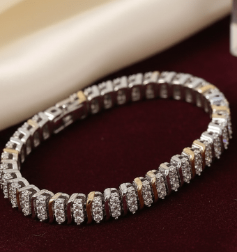 1.5ct Moissanite Bracelet 925 Silver or gold feature - winterGreenbeatynzshop