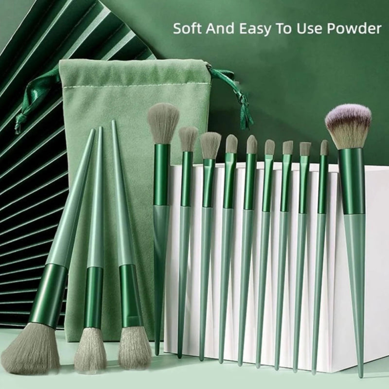 Makeup Brushes Set 13pcs Set INC Makeup Brushes Soft Packaging Bag - winterGreenbeatynzshop