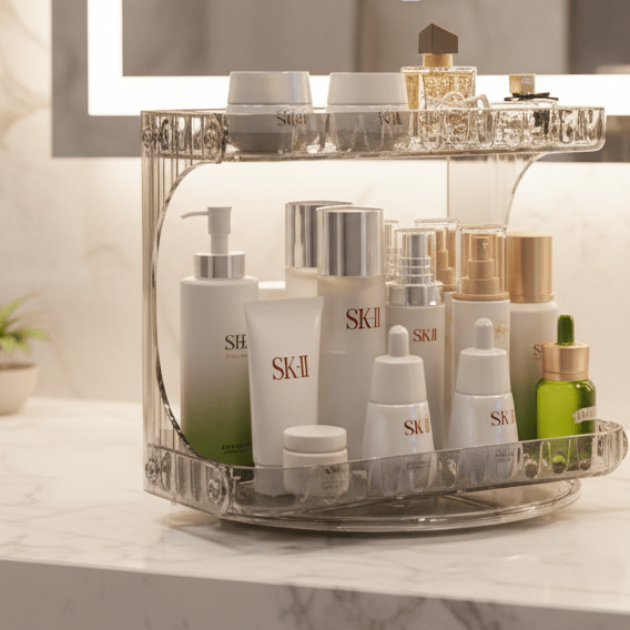 New Bathroom Storage Rack Toilet Double Layer Cosmetics Storage - winterGreenbeatynzshop